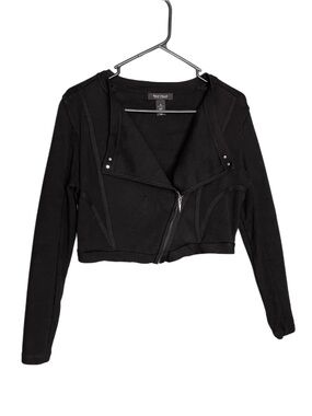 White House Black Market Cropped Zip Up Sweater Women’s Size Medium